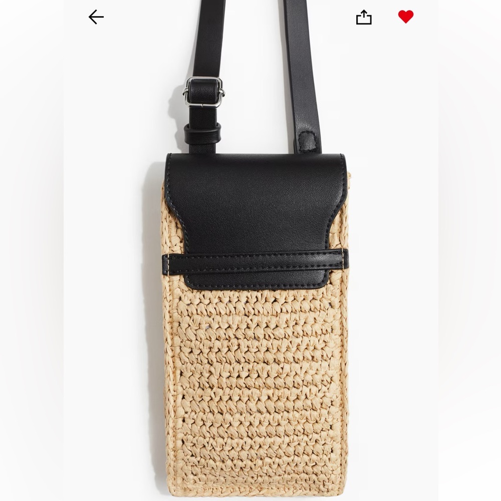 H&M Small Straw Phone Bag NWT - Picture 2 of 6